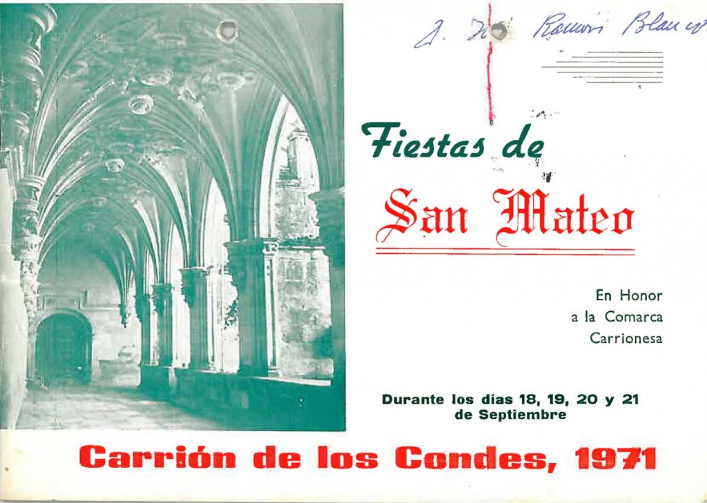Fiestas patronales de San Zoilo y Nuestra Señora de Belén 1971 Carrión de los Condes